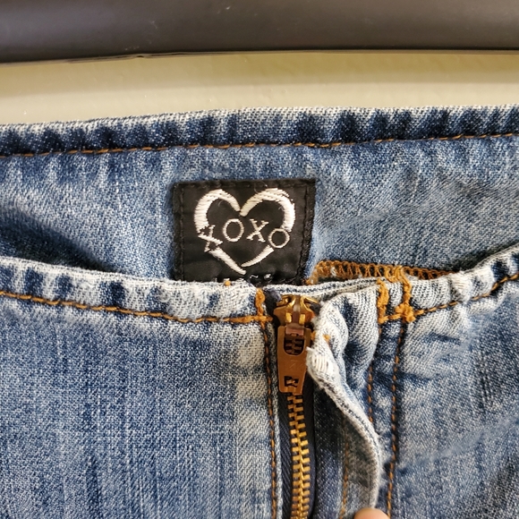 XOXO Bell Bottom / Flare Studded Jeans Size 9/10 - Picture 4 of 12